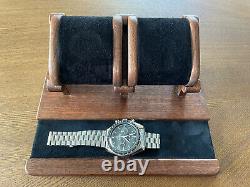 Watch Box Dual Display Case Organizer Wood Leather Desk Stand Jewelry Tray Lux