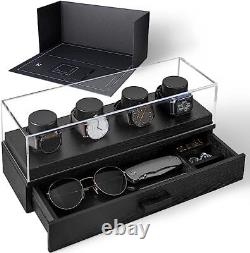 Watch Box Organizer For Men Modern Watch Display Case Valet Mens Jewelry Box