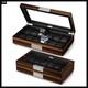 Watch Display Case 12 Slot Wood Glass Window Pu Leather Organizer Box Gift For