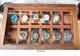Watch Display Case Luxury 12 Slot Solid Walnut Wood Suede Storage Organizer Box