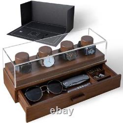 Watch Display Case Watch Holder Wood Mens Watch Case Watch Box Organizer fo