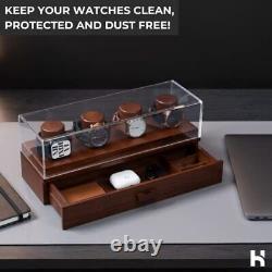 Watch Display Case Watch Holder Wood Mens Watch Case Watch Box Organizer fo