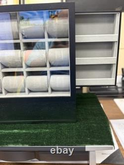Watch Display Case with Glass Front/Storage Drawers/ WITH Timex Indiglo Watches