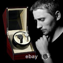 Watch Winder Box Display Wood Organizer Case Double Luxury Double Automatic BB1