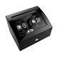 Watch Winder Display Box Automatic Rotation Double Winder 4+6 Luxury Case Black