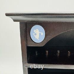 Wedgwood Wood Display Shelf Jasperware Dancing Hour Black Cabinet Case England