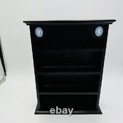 Wedgwood Wood Display Shelf Jasperware Dancing Hour Black Cabinet Case England