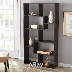 White 8-Cube Bookcase Modern Home Office Tall Wooden Storage Organizer Display