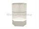 White Corner Pentagon Filler Display Case Store Fixture Knocked Down #sc-pcm-cwx