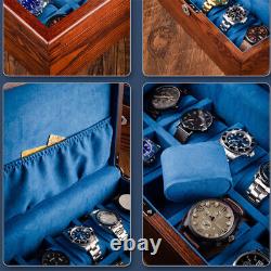 White Wax Wood Watch Case Box Organizer Case 6/10 Slots Storage Box Display