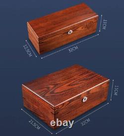 White Wax Wood Watch Case Box Organizer Case 6/10 Slots Storage Box Display