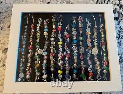 Willabee & Ward Danbury Mint 12 Month Charm Bracelet Set w Wood Display Case NEW