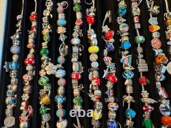 Willabee & Ward Danbury Mint 12 Month Charm Bracelet Set w Wood Display Case NEW