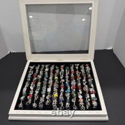 Willabee and Ward 12-Month Charm Bracelet Complete Set WithWood Display Case