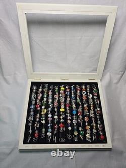 Willabee and Ward 12-Month Charm Bracelet Complete Set With Wood Display Case