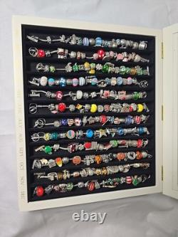 Willabee and Ward 12-Month Charm Bracelet Complete Set With Wood Display Case