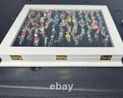 Willabee and Ward 12-Month Charm Bracelet Complete Set Wood Display Case BROKEN