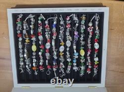 Willabee and Ward 12-Month Charm Bracelet Set Complete with Wood Display Case