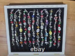 Willabee and Ward 12-Month Charm Bracelet Set Complete with Wood Display Case