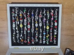 Willabee and Ward 12-Month Charm Bracelet Set Complete with Wood Display Case