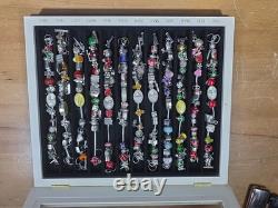 Willabee and Ward 12-Month Charm Bracelet Set Complete with Wood Display Case