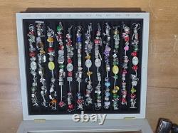Willabee and Ward 12-Month Charm Bracelet Set Complete with Wood Display Case