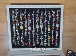 Willabee and Ward 12-Month Charm Bracelet Set Complete with Wood Display Case