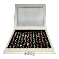 Willabee and Ward Charm Bracelets 12-Month Complete Set and Wood Display Case