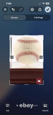 Willie Mays Signed ONL Baseball PSA/DNA Giants HOF Autograph + Wood Display Case