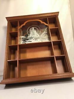 Wizard Of Oz Portrait Sculptures Wood Display Case Vintage Mirrored Curio