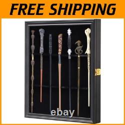Wizard Wand Display Case Lockable Wood Stand