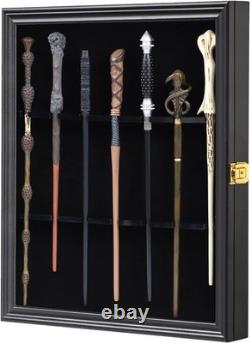 Wizard Wand Display Case Lockable Wood Stand