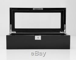 Wolf Savoy 5 Watch Box Storage Chest Organizer Display Case Piano Black