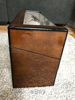 Wood 4 Watch Automatic Winder Display Case Box With Drawer For 6 More