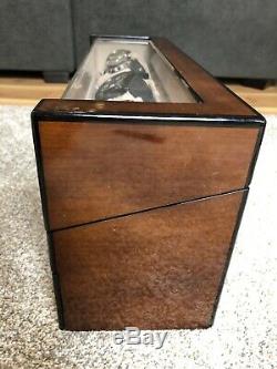 Wood 4 Watch Automatic Winder Display Case Box With Drawer For 6 More