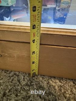 Wood And Glass Display Case Collectibles, Sports Cards, Memorabilia, Show Case