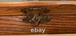 Wood And Glass Display Case Store Counter Top Advertising The King Collar Button