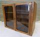 Wood Cabinet Glass Doors Showcase Display Case Cupboard Country Store Vintage