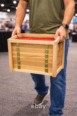 Wood Display Carrying Crate Holds 6 (12x18x2) Display Cases for Trade shows