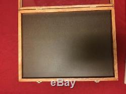 Wood Display Case 18 x 24 x 2 Cherry Wood with keyed lock