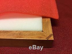 Wood Display Case 18 x 24 x 2 Cherry Wood with keyed lock