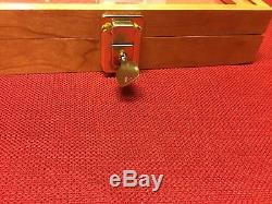 Wood Display Case 18 x 24 x 2 Cherry Wood with keyed lock