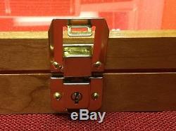 Wood Display Case 18 x 24 x 2 Cherry Wood with keyed lock