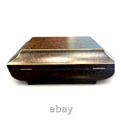 Wood Display Case Chest 11 X 16.5 Top Opening Brass Handles Quality Ornate