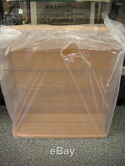 Wood Display Case Clear Acrylic Shelves & Cover 24h x 23w x 8d Shelves 20x7
