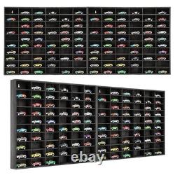 Wood Display Case for 120 Diecast Cars, Wall Mount Storage Shelf, 1/64 Scale Org