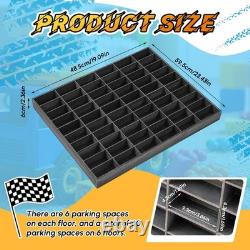 Wood Display Case for 120 Diecast Cars, Wall Mount Storage Shelf, 1/64 Scale Org