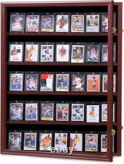 Wood Display Case for Baseball Cards Lockable Wall Mount Wood Display Case for Baseball Cards Lockable Wall Mount