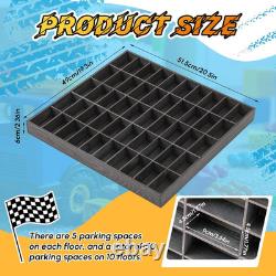 Wood Display Case for Hot Diecast Wheels, 100 Spaces, Wall Mount Wheels Dispaly