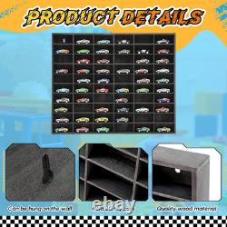 Wood Display Case for Hot Diecast Wheels, 120 Spaces, Wall Mount Wheels Dispaly